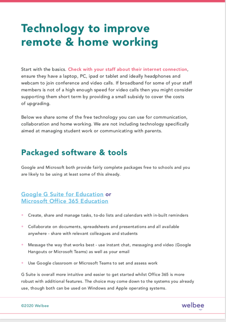 Best technology for working remotely. Guide for school leaders and staff